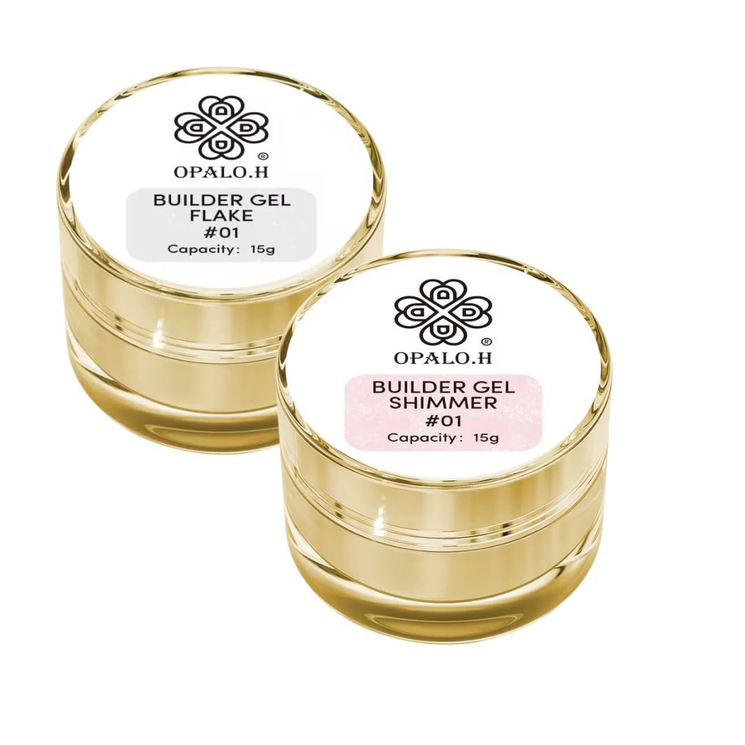 Gel Builder Shimmer y Flakes Oplao.H 15gr
